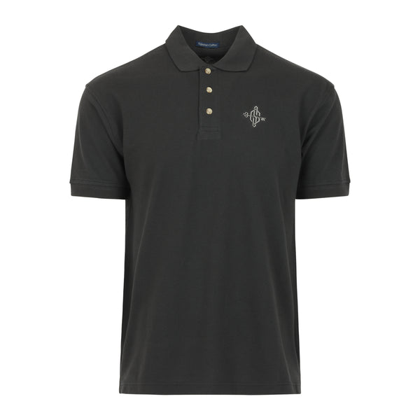 Egyptian Cotton Polo (Black/Charcoal)