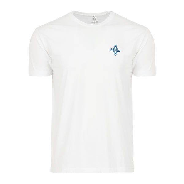 Light Mineral Wash Tee (White/Navy)