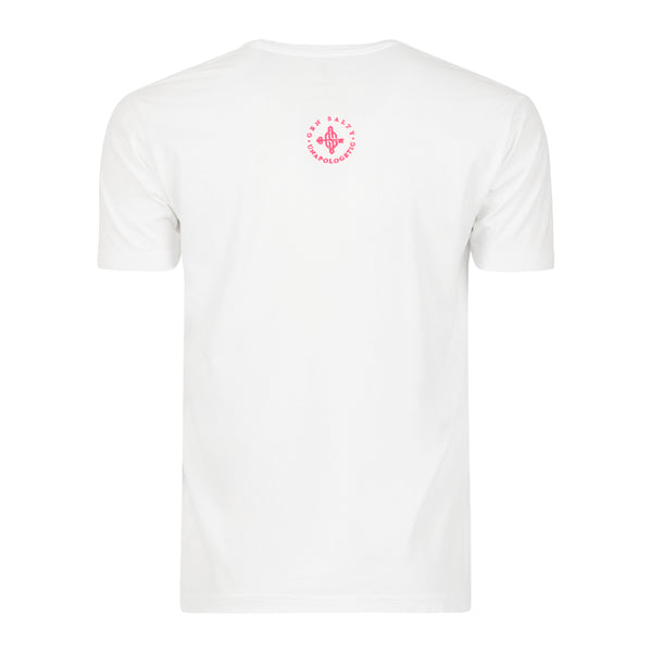 Light Mineral Wash Tee (White/Pink)