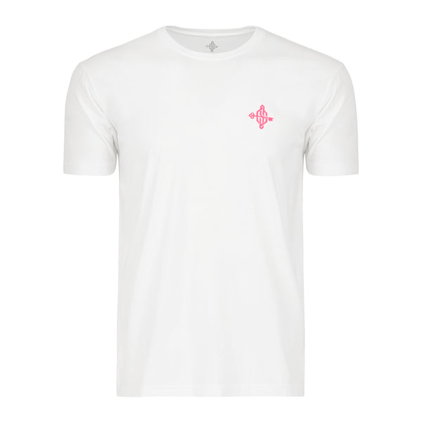Light Mineral Wash Tee (White/Pink)